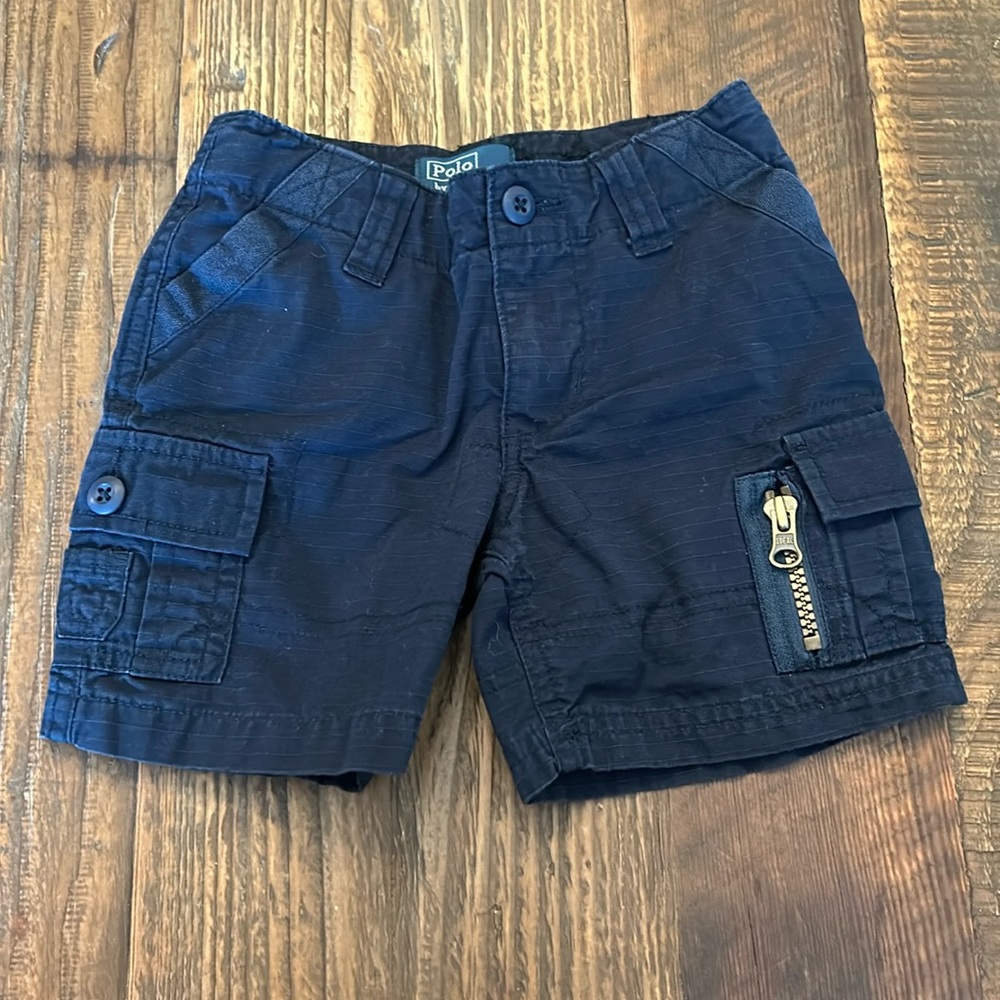Polo by Ralph Lauren Boys Navy Blue Cargo Shorts 2/2T